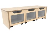 Opbergbank rolbakken B120xD42xH40 cm Berken Tangara Groothandel voor Kinderopvang inrichting1